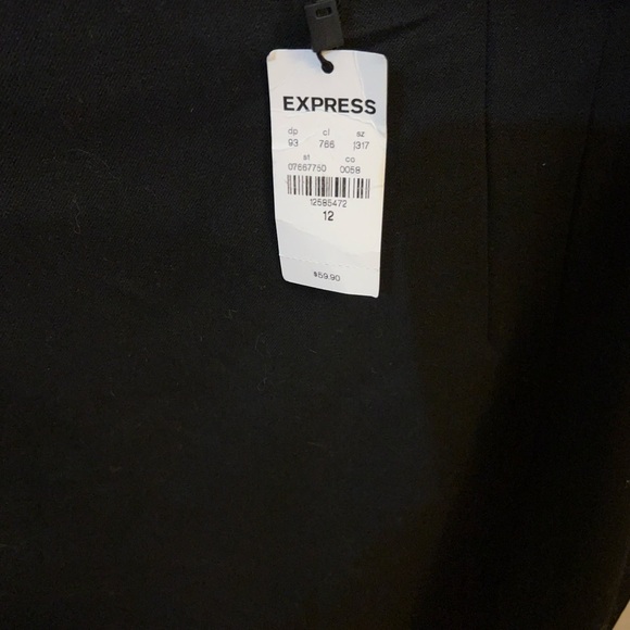 NWT- Express Fully Lined Black Pencil Skirt - Picture 6 of 8
